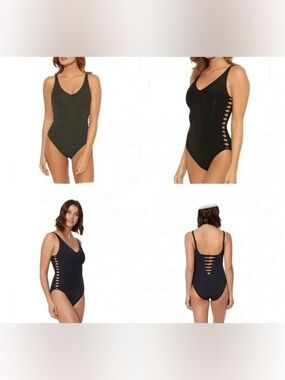 Bleu Rod Beattie Twister Lace Down One Piece Size
